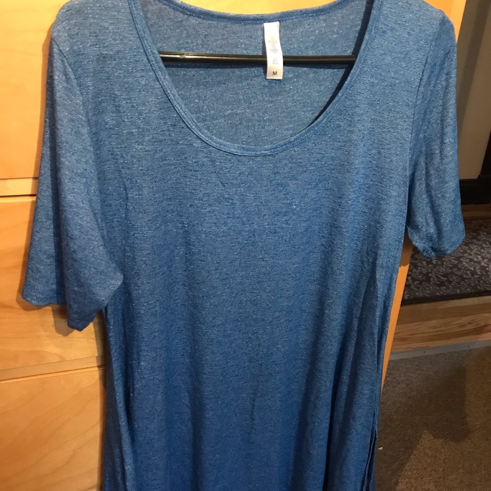LuLaRoe Perfect Tee-Bright/Dark Blue